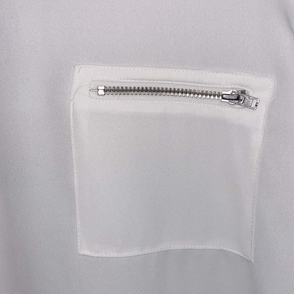 Reitmans R Essentials Ivory Zip Pocket Blouse | Size Small - Picture 7 of 9